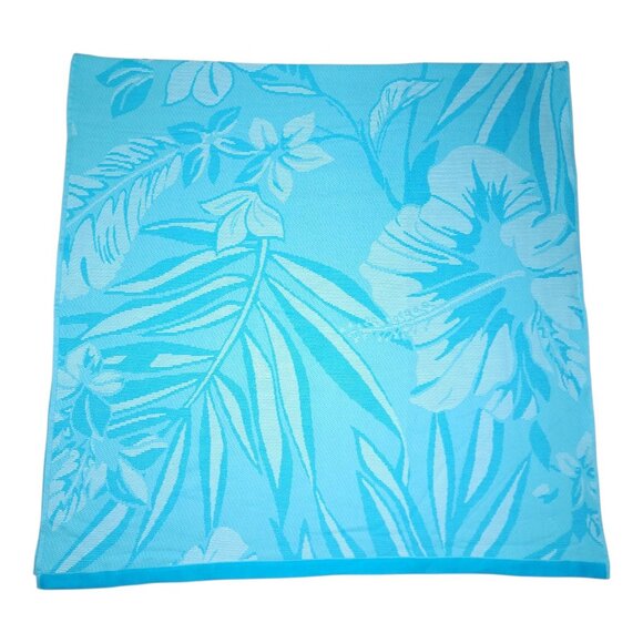 The Big One Sand Resistant Beach Towel 36" X 72" Hibiscus Design Cotton Green - Picture 1 of 7
